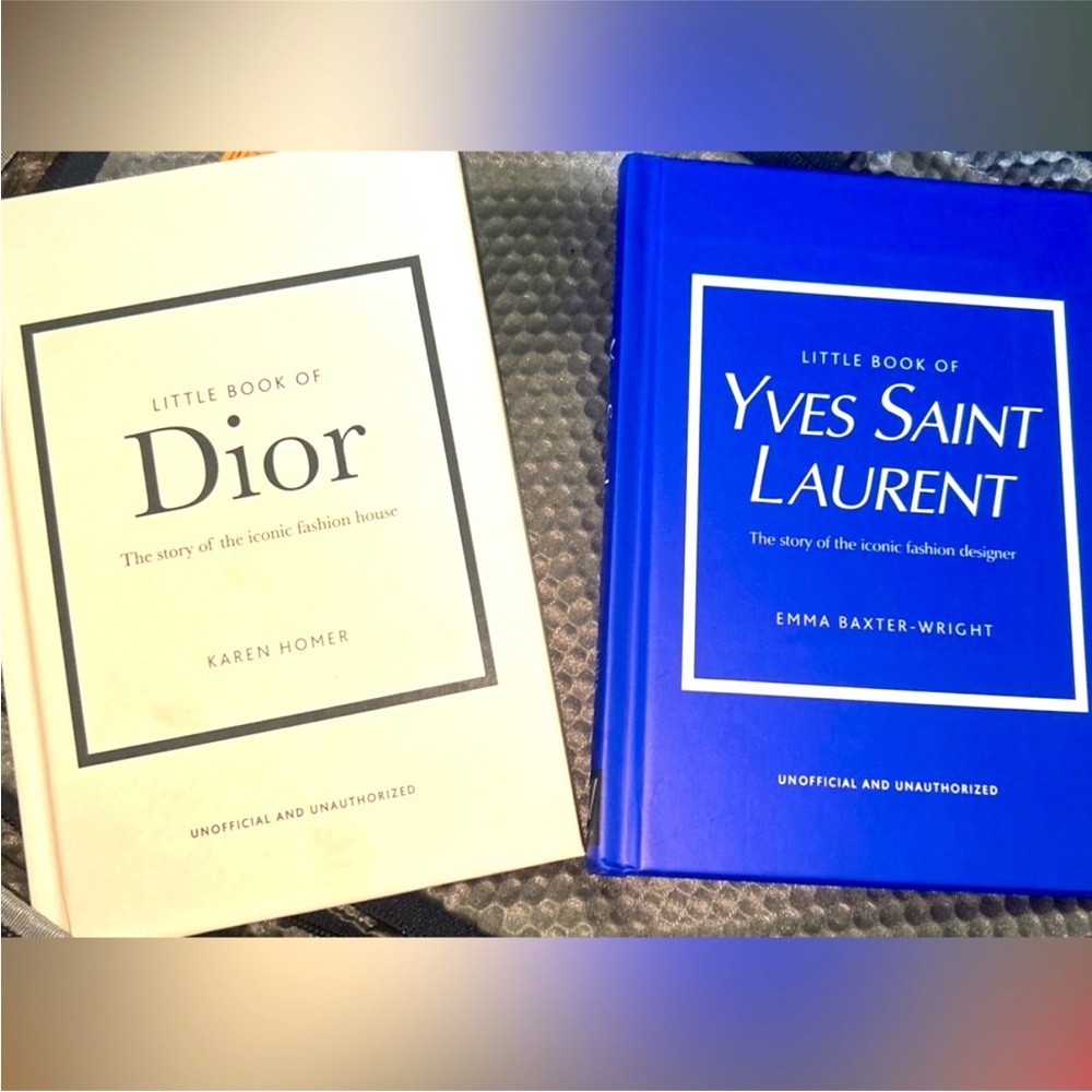 2 NEW Books CHRISTIAN DIOR
& YSL Hardcover